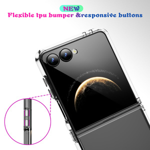 Rõ ràng <span class=keywords><strong>TPU</strong></span> cứng PC trường hợp điện thoại với bảo vệ màn hình thiết kế trong suốt cho Samsung cho <span class=keywords><strong>Galaxy</strong></span> Z lật <span class=keywords><strong>7</strong></span> 6 5 4 bao gồm túi OPP - Product Image 4