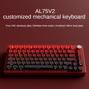 Teclado mecánico de aluminio AL75V2, retroiluminación RGB 75, teclado para juegos, brillo a través de 3 modos, tecla completa personalizada, juego de intercambio en caliente - Product Image 2