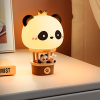 Lampe de bureau LED USB personnalisée en forme de ballon à air chaud avec un panda mignon, lampe de nuit moderne kawaii pour la chambre des enfants