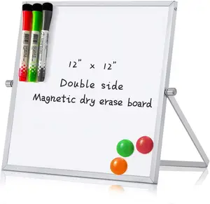 Hot Widely Office Home Double Side Draagbare Kleine Droge Gum Board Whiteboard Met Markers Kids Magnetisch Whiteboard