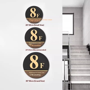 Señales de Piso Acrílicas de Alta Gama <span class=keywords><strong>para</strong></span> Hoteles, Indicadores de Número de Ascensor, Marcadores de Número de Escalera, Complejos Residenciales, Dormitorios - Product Image 4