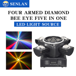 Disco Quad-ARM Bee Eye 5-in-1 KTV Bar 90W <span class=keywords><strong>LED</strong></span> DMX512 chùm di chuyển đầu RGB Đảng hiệu ứng sân khấu di chuyển đèn - Product Image 5