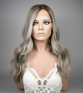 Peluca de <span class=keywords><strong>Cabello</strong></span> Europeo 100% Virgen con Encaje Superior, Color Rubio <span class=keywords><strong>Cenizo</strong></span> Balayage, Peluca con Encaje Frontal de Nudo Único con Forro de Seda para Mujeres con Pérdida de <span class=keywords><strong>Cabello</strong></span> - Product Image 2