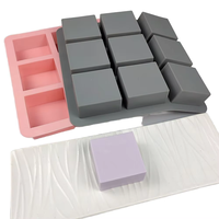 Moules à gâteau en silicone 3D carrés résistants aux hautes températures pour chocolat, bougies, biscuits, savon, produits de pâtisserie DIY