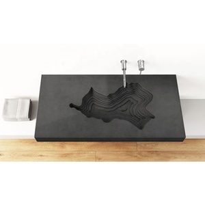 Nghệ thuật thiết kế tường-mount ĐÁ BÊ TÔNG phòng tắm bồn rửa bồn rửa freestanding đá tự nhiên trắng rửa lưu vực - Product Image 5