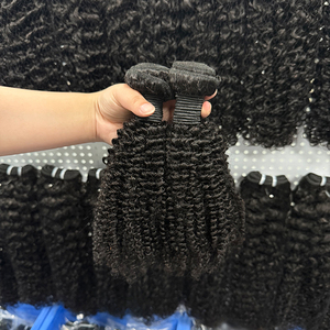 Paquetes de Cabello Humano Afro Rizado 100% Natural, Extensiones de Cabello Liso y Ondulado para Mujeres Negras - Product Image 1