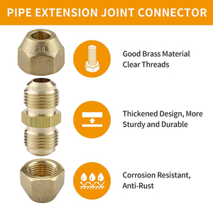 Connettori in ottone dadi pezzi di ricambio in rame condizionatore d'aria e accessori per tubi del frigorifero - Product Image 4