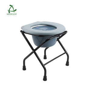 Foldable <strong>Commode</strong> for Elderly <strong>Folding</strong> <strong>Commode</strong> Foldable Chair Toilet Hospital Adjustable Height With Bucket Chair Toilet Chair - Product Image 2