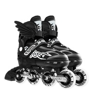 Patins à roulettes de haute qualité pour garçons, filles, étudiants, enfants, adultes débutants, ajustables, avec dessus en PU et semelle extérieure en TPR.