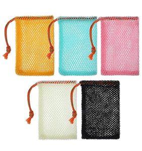 Exfoliating Foaming Mesh Bags for <b>Bars</b>, Fast Drying Mesh Soap Bag for <b>Shower</b> Drawstring Design Suitable for Home Travel - Product Image 1