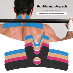 Nastro Kinesiologico Pre-tagliato Adattivo per Spalle e <span class=keywords><strong>Collo</strong></span> con Adesivo Termofusibile; Supporto Elastico per Fitness e Lesioni - Product Image 1