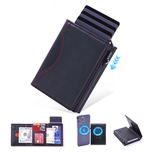 Factory Wholesale Magnetic Trifold RFID Blocking Pop Up <b>Card</b> <b>Holder</b> <b>Wallet</b> with N52 Strong Magnet <b>for</b> iPhone 17 16 15 14 Series - Product Image 5