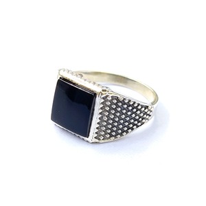 Anillo de Ónice Negro, Anillo de Plata de Ley 925 con Piedra Preciosa, Anillo Ajustable de Ónice Negro, Colección Hecha a Mano, Anillos Finos de Plata, Joyería, Precio al por Mayor - Product Image 4