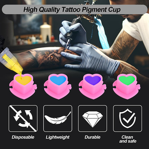 <span class=keywords><strong>Tatuaggio</strong></span> forniture usa e getta nuovo grande <span class=keywords><strong>tatuaggio</strong></span> cappello inchiostro <span class=keywords><strong>rosa</strong></span> cuore <span class=keywords><strong>tatuaggio</strong></span> pigmento coppe <span class=keywords><strong>con</strong></span> Base - Product Image 4