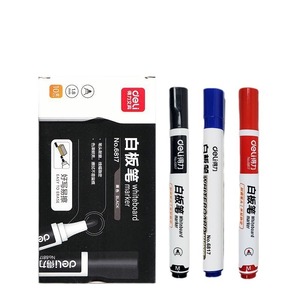 Deli Whiteboard Marker No.6817 Black Erasable Water Based Large Head Meeting Room Stationery - Product Image 1