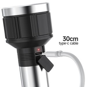 Nhà Máy Giá LED Sạc đèn pin <span class=keywords><strong>Torch</strong></span> nhôm chất lượng cao lithium pin USB sạc vô cấp quy định - Product Image 5