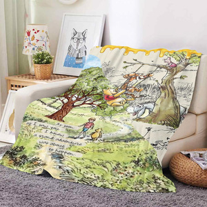 Couverture Polaire Chaude et Douce pour Enfants, Motif Ours de Dessin Animé Personnalisable, Carte de la Forêt de 100 Ares, Corail Polaire, Idéale pour le Jeu et le Voyage, Livraison Directe - Product Image 6