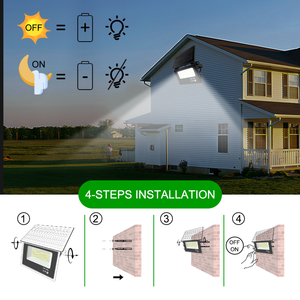 Năng lượng mặt trời IP65 đánh giá <span class=keywords><strong>LED</strong></span> có thể gập lại nhẹ Lũ lụt & đèn tường 2-in-1 chức năng kép chiếu sáng ngoài trời với ABS xây dựng ROHS chứng nhận - Product Image 6