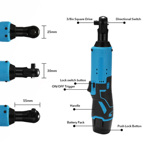 Llave de Trinquete Inalámbrica de 12 V, Llave de Trinquete Multifuncional Portátil de 3/8 Pulgadas, Llave de Trinquete Eléctrica Inalámbrica de 90 Grados - Product Image 1