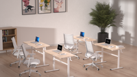 Meilleures ventes - Bureau d'étude multifonction H2 - Design moderne - Bureau de travail réglable en hauteur manuellement - Table d'étude pour étudiants