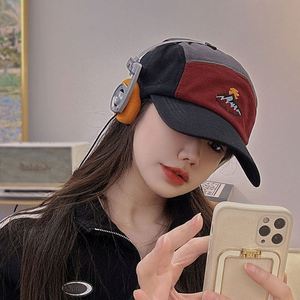 Street Color Matching Five-piece Adjustable Polyester/Cotton Geometric Pattern Korean Version Summer Outdoor <b>Cap</b> <b>Baseball</b> <b>Cap</b> - Product Image 2