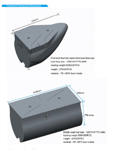 Ufficio galleggiante del caffè della piattaforma galleggiante della casa con il molo della barca del motore - Product Image 2