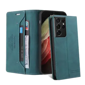 S23 Ultra S22 S21 FE Note20 5G RFID блок бумажник чехол для Samsung Galaxy S21 Plus флип чехол Note 10 20 S 23 22 S9 S10 S20 Coque