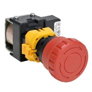 Botón de Parada de Emergencia IDEC XW1E-BS4B12PR 1NO1NC Sin Iluminación, Terminal de Tornillo, IP65, Plástico - Product Image 1