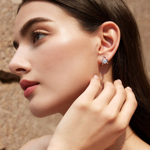 Pendientes de Diamantes de Oro Blanco de 9K MSE-876 de Messi Jewelry para Mujer - Product Image 5