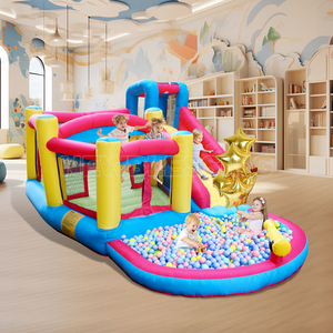 Kids Moonwalk Outdoor Inflatable House With <b>Slide</b> CE Certified Portable for Parties & Jumping NB- 93016 Backyard Home Used Kids - Product Image 2