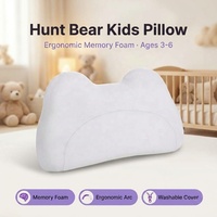 Oreiller en mousse à mémoire de forme en forme d'ours Lianda OEM/ODM MB-018 pour enfants avec logo personnalisé, housse en coton polyester, soutien du cou