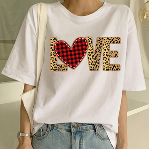 Best Sell Love Printing <strong>Tshirts</strong> <strong>Funny</strong> Summer Short Sleeve Fashion Baggy Clothes Ladies Cotton Tee Crew Neck Woman's <strong>Tshirt</strong> - Product Image 2