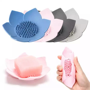 Wholesale Lotus Flowers Soap Dish Silicon Holder Non-Slip Flexible Tray - Product Image 4