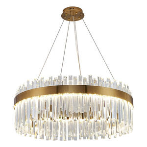 Post Moderne De Luxe K9 Lustre En Cristal Éclairage Or Lustres Pendentif Lumières pour La Maison - Product Image 6
