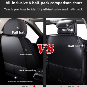 Housse de siège de <span class=keywords><strong>voiture</strong></span> universelle 5 places Ensemble complet de luxe en similicuir imperméable avant arrière <span class=keywords><strong>Coussin</strong></span> de siège de <span class=keywords><strong>voiture</strong></span> - Product Image 6