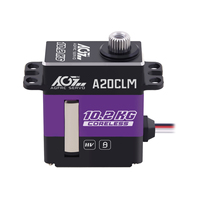 AGFRC A20CLM 10.2Kgcm 0.093S/60 °   Mini servo numérique programmable 8,4 V sans noyau, boîtier métallique, engrenages en acier