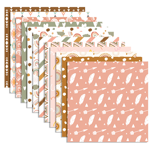 WW014 patrón Floral papel Groovy Boho Arco Iris álbum de recortes Tarjeta de papel para fiesta de cumpleaños hacer álbum de recortes - Product Image 4