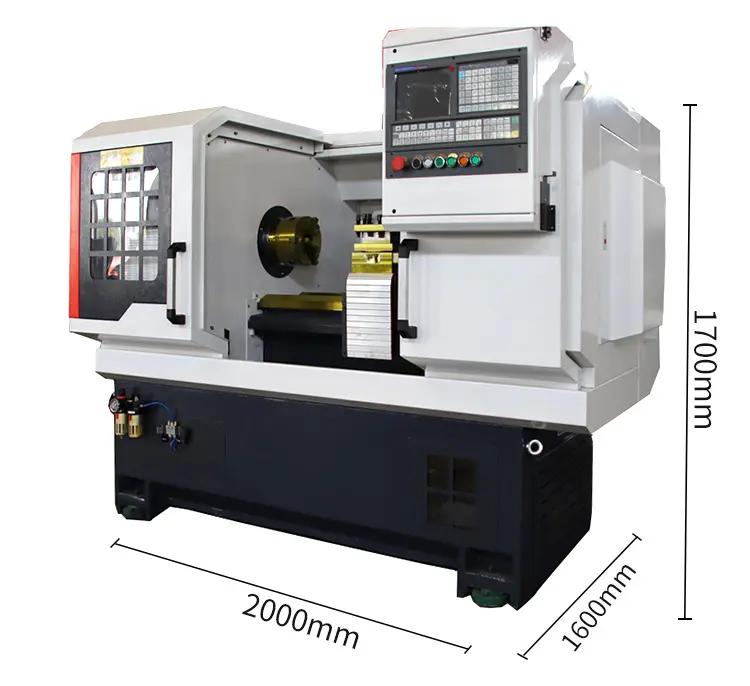 Hohe Präzision Führungsbahnbreitbreite 400 mm CK6140 kleine CNC-Drehmaschine mit Lebenbearbeitung