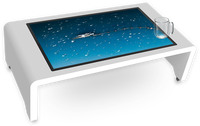 Table tactile capacitive en forme de U de 55 pouces, charge sans fil, Android ou Windows, écran LCD intelligent interactif