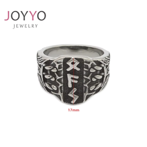 Anillo Vikingo con Runas, Acero Inoxidable de Alta Calidad, Anillos con Nudos Celticos Nórdicos, Joyería para Hombre, Venta al Por Mayor - Product Image 2