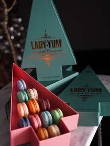 Boîte cadeau de luxe pour macaron et chocolat Boîte d'emballage en papier personnalisée avec insertion pour boulangerie, confiserie Emballage cadeau de qualité supérieure - Product Image 3