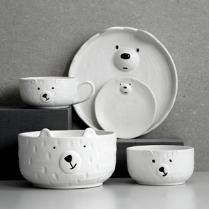 Chian Offre Spéciale assiette en céramique ours mignon pour la maison enfants 3D <span class=keywords><strong>assiettes</strong></span> en céramique en forme d'animal <span class=keywords><strong>Support</strong></span> de personnalisation - Product Image 2