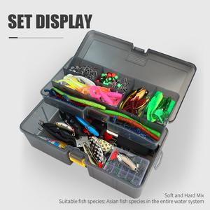 Set di 410 Esche da <span class=keywords><strong>Pesca</strong></span>, Kit di Esche Morbide, Minnow, Esche Dure, Set di Jig in Metallo, Accessori per <span class=keywords><strong>Pesca</strong></span> in <span class=keywords><strong>Mare</strong></span>, Esche <span class=keywords><strong>Artificiali</strong></span> Wobblers - Product Image 3