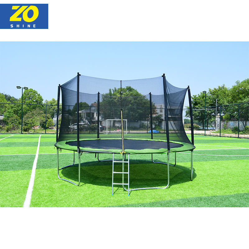 Zoshine 8FT Outdoor Trampoline PVC Jumping Bed with Protective Net Home ...