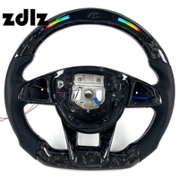 Volante Personalizado de Fibra de Carbono Forjado con Cuero Perforado LED para Mercedes Benz W205 W204 W202 W203 AMG 2016 2017 2018, Interior de Auto