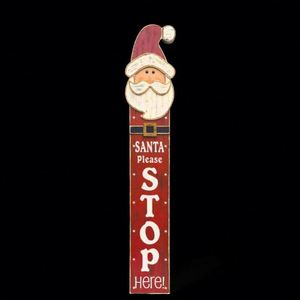 Fournisseur de panneaux en bois avec l'image du Père Noël pour la décoration de Noël en extérieur/intérieur, décoration en bois, design personnalisable - Product Image 1