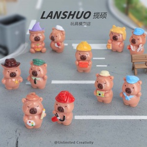Figuras de Animales de Resina, Color Sólido, Oso de Dibujos Animados en Miniatura, Decoración para el Hogar, Manualidades, Juego de Juguetes de Modelismo para Decoración - Product Image 1
