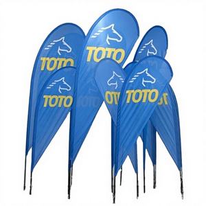 Bendera Promosi Tiang Aluminium Cetak Digital Ramah Lingkungan Terlaris untuk Promosi Pantai - Grosir Murah - Product Image 1