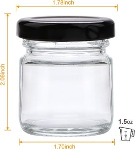 Pot en verre hexagonal de 45ml-730ml Pot hexagonal de sauce et de miel Confiture hexagonale Pot scellé transparent avec couvercle - Product Image 2