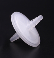 Filtre de ventilation stérile Gamma 50 mm en PTFE hydrophobe 0,22 µm avec raccord pour tuyau